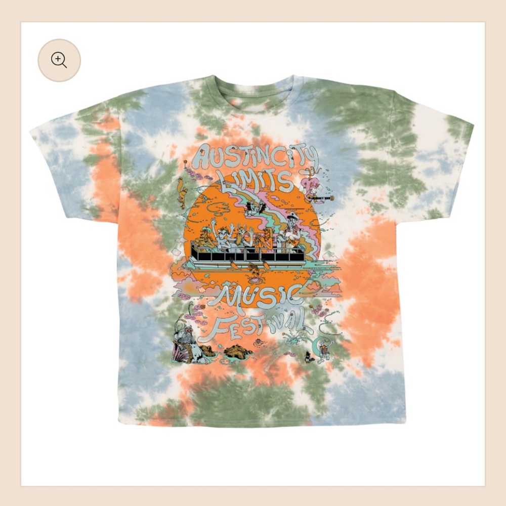 Austin City Limits Tie-Dye Poster Lineup T-Shirt
